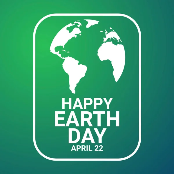 stock image Happy Earth day design over green background, illustration