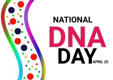Dünya DNA Günü için bir pankartın çizimi.