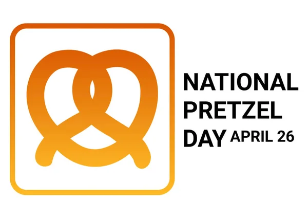 stock image National Pretzel Day. April 26. Holiday concept. illustration.