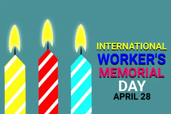 International Worker\'s Memorial day. April 28. Template for background, banner, card, poster with text inscription. illustration.