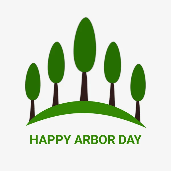 Happy Arbor Day Illustration. Suitable for greeting card, poster and banner.