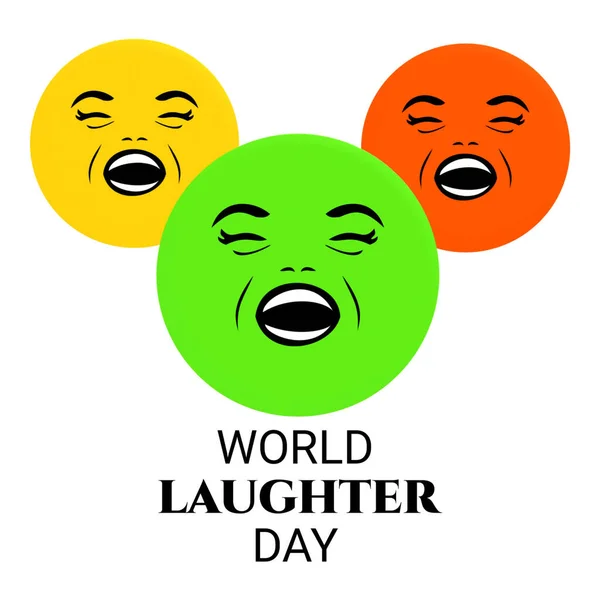 Światowy Dzień Śmiechu Koncepcja Święta Szablon Tła Baner Karta Plakat — Zdjęcie stockowe
