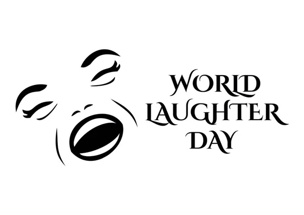 Światowy Dzień Śmiechu Koncepcja Święta Szablon Tła Baner Karta Plakat — Zdjęcie stockowe