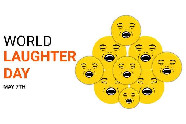 World Laughter Day. Holiday concept. Template for background, banner, card, poster with text inscription. illustration.