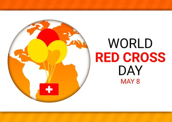 World Red Cross Day. May 8. Holiday concept. Template for background, banner, card, poster with text inscription. illustration.