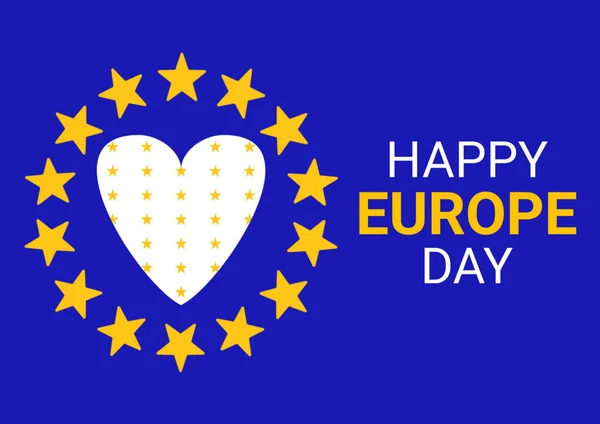 Happy Europe Day Illustration. Suitable for greeting card, poster and banner.