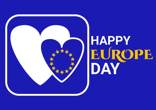 Gelukkige Dag Van Europa Illustratie Geschikt Voor Wenskaart Poster Banner — Stockfoto