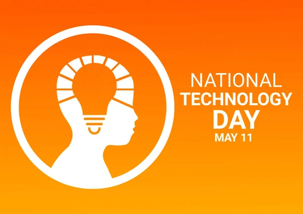 National Technology Day. May 11. Holiday concept. Suitable for greeting card, poster and banner. illustration