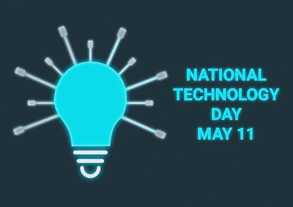 National Technology Day. May 11. Holiday concept. Template for background, banner, card, poster with text inscription. illustration