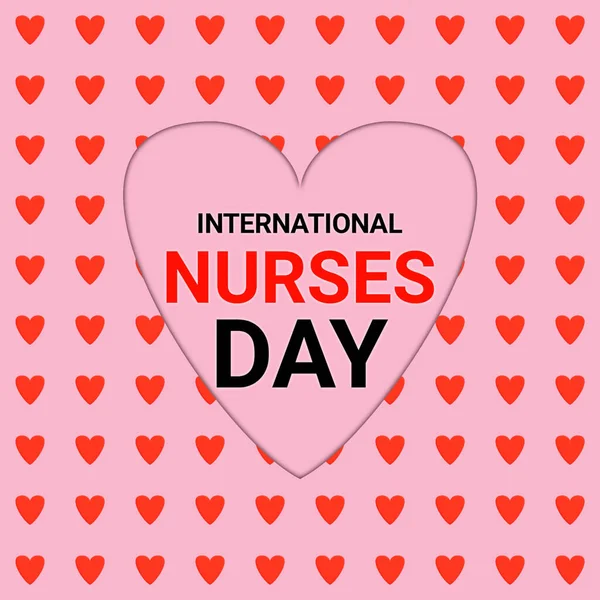 International Nurses Day. illustration of a background with hearts.