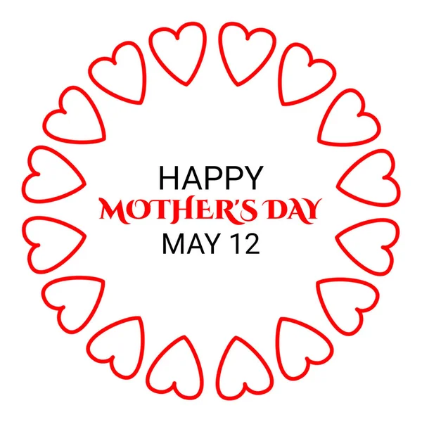 stock image Happy Mother's Day Greeting Card. May 14. Illustration.