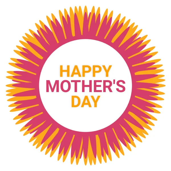 Happy Mother\'s Day card on white background. Illustration.
