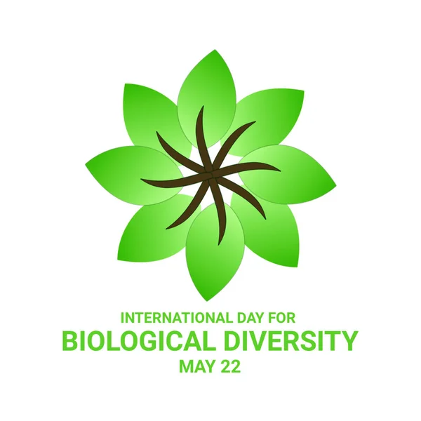 stock image International Day for Biological Diversity. May 22. Holiday concept. Template for background, banner, card, poster with text inscription. illustration.