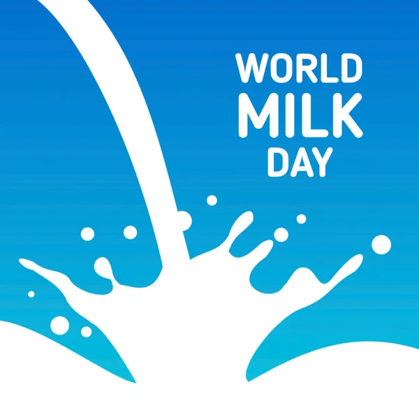 World Milk Day. Holiday concept. Template for background, banner, card, poster with text inscription. illustration.