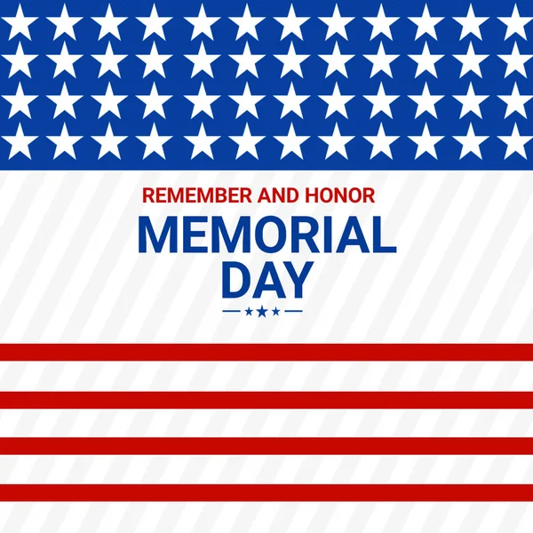Memorial Day Remember Honor Illustration Suitable Greeting Card Poster Banner — Stock Photo, Image