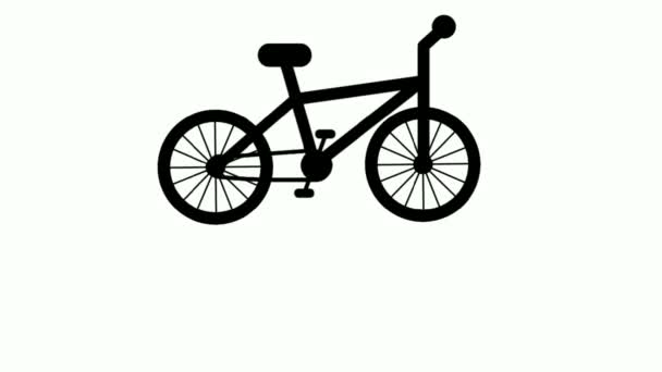 世界自転車の日 休日のアニメ モーショングラフィックデザイン Hdループ映像 — ストック動画
