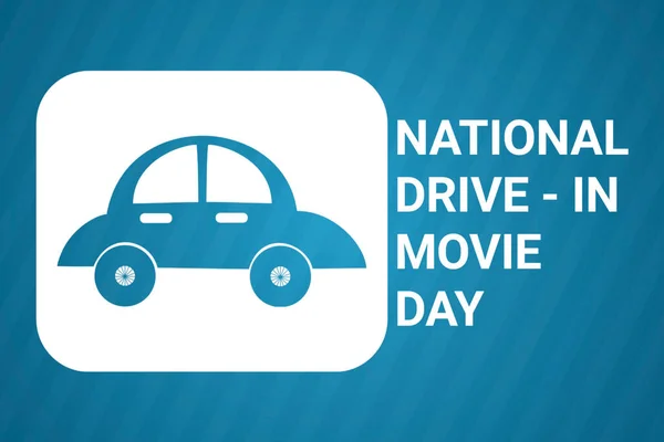 National Drive In Movie Day. illustration Suitable for greeting card, poster and banner