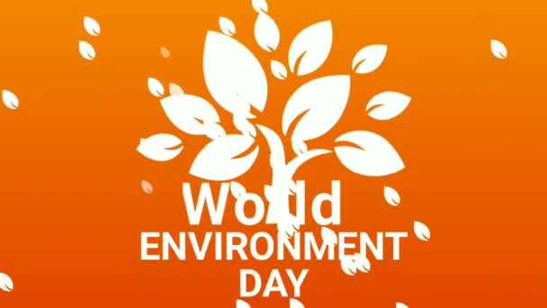 World Environment Day Flat Holiday Animation Motion Graphic Design Loop — Stock Video