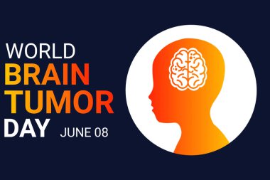 Dünya Beyin Tümörü Günü. 8 Haziran. Resim. Tebrik kartı, poster ve afiş için uygun