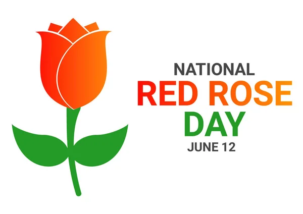 Día Nacional Rosa Roja Junio Concepto Vacaciones Plantilla Para Fondo — Foto de Stock