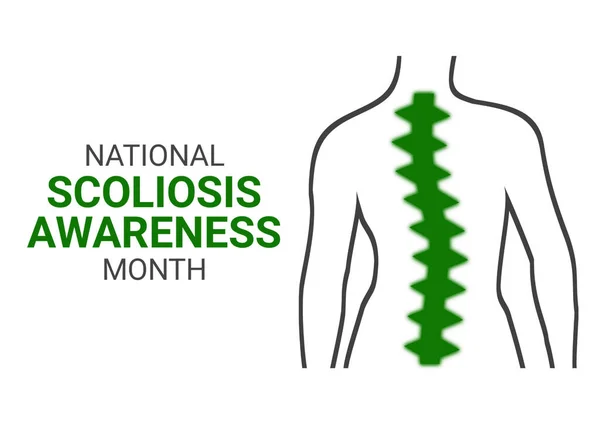 National scoliosis awareness month. illustration Design for banner, poster or print.
