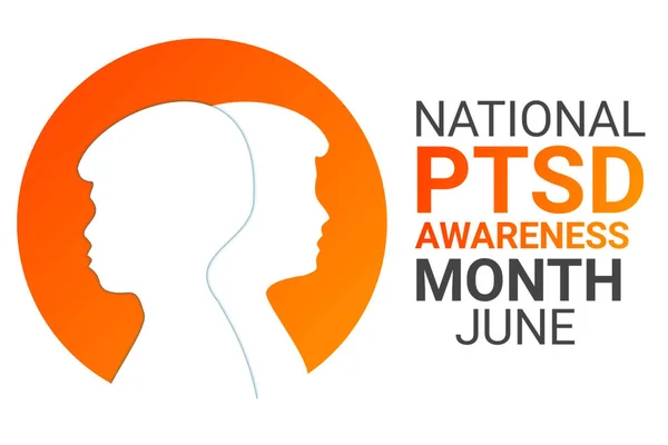 National Ptsd Awareness Month June Illustration Suitable Greeting Card Poster — Stock Photo, Image