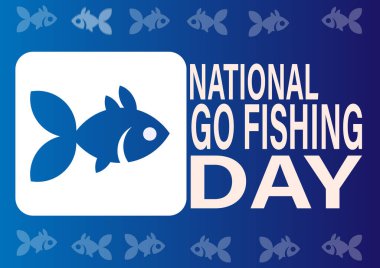 Ulusal Balıkçılık Günü. 18 Haziran. Tebrik kartı, poster ve afiş için uygun vektör illüstrasyonu.