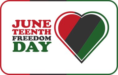 Haziran Gençlik Özgürlük Günü. Tatil konsepti. Arkaplan, afiş, kart, yazılı poster şablonu. Vektör illüstrasyonu