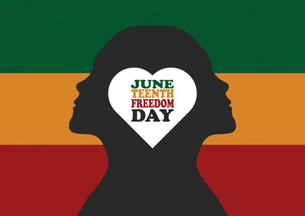 Junio Teenth Freedom Day Ilustración Vectorial Concepto Vacaciones Plantilla Para — Vector de stock