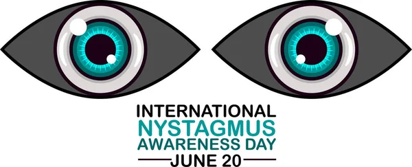 International Nystagmus Awareness Day Ilustración Vectorial Junio Concepto Vacaciones Plantilla — Vector de stock