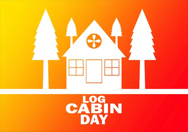 Log Cabin Day Vector Illustration June Holiday Concept Template Background — Stock Vector