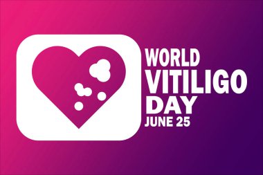 Dünya Vitiligo Günü. 25 Haziran. Vektör çizimi. Tebrik kartı, poster ve afiş için uygun
