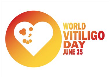 Dünya Vitiligo Günü. 25 Haziran. Tebrik kartı, poster ve afiş için uygun vektör illüstrasyonu