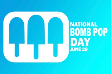 Ulusal Bomba Günü. 29 Haziran. Tebrik kartı, poster ve afiş için uygun Vektör İllüstrasyonu