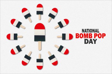 Ulusal Bomba Pop Günü Vektör Şablonu Tasarım İllüstrasyonu. Tebrik kartı, poster ve afiş için uygun