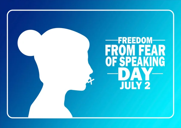Freedom Fear Speaking Day Ilustración Vectorial Julio Concepto Vacaciones Plantilla — Vector de stock
