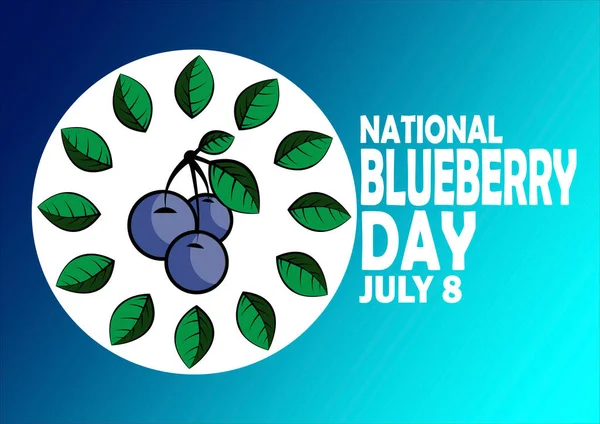 Ulusal Yabanmersini Günü Vektör İllüstrasyonu. 8 Temmuz. Tatil konsepti. Arkaplan, afiş, kart, metin yazımlı poster şablonu.