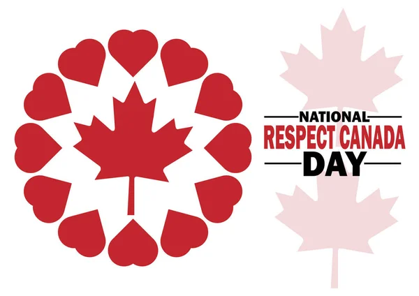 stock vector National Respect Canada Day Vector Illustration. Holiday concept. Template for background, banner, card, poster with text inscription.