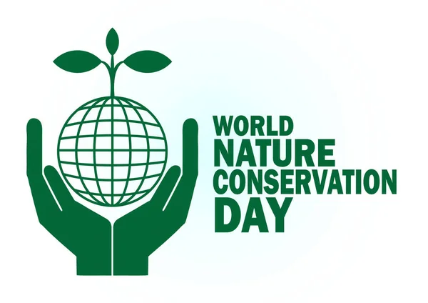 Día Mundial Naturaleza Concepto Vacaciones Plantilla Para Fondo Banner Tarjeta — Archivo Imágenes Vectoriales