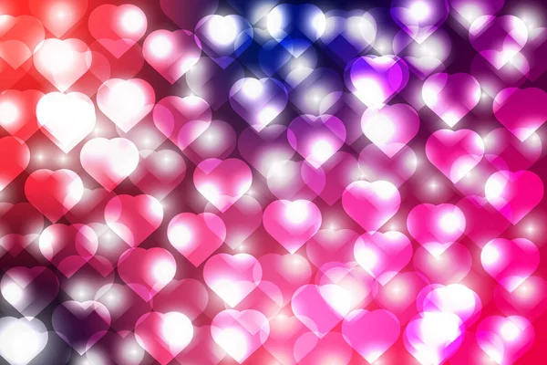 Valentinstag Abstrakten Hintergrund Mit Herz Bokeh Lichter Modernes Hintergrunddesign — Stockfoto