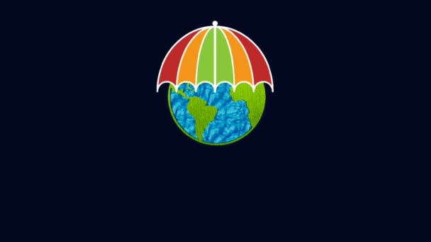 Всесвітній День Анімації Озонового Шару Плоска Анімація Свята Рухомий Графічний — стокове відео