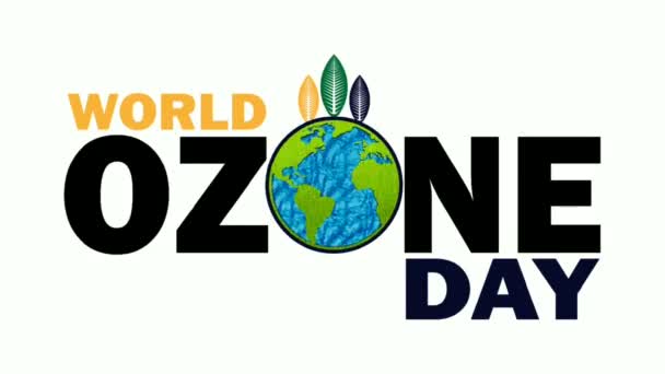 Giornata Mondiale Dell Ozono Animazione Vacanze Piatte Motion Graphic Design — Video Stock