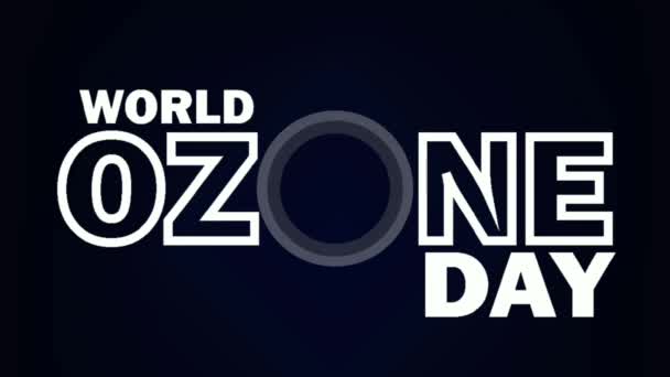 Koncepcja Światowego Dnia Ozonu Płaska Wakacyjna Animacja Projekt Graficzny Zapętlenie — Wideo stockowe