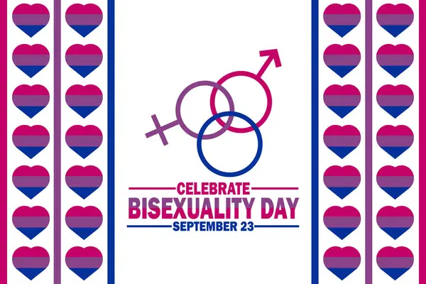 Γιορτάστε Bisexuality Day Vector Illustration Σεπτεμβρίου Σχέδιο Διακοπών Πρότυπο Για — Διανυσματικό Αρχείο