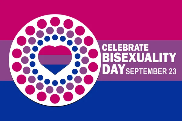 Γιορτάστε Bisexuality Day Vector Illustration Σεπτεμβρίου Κατάλληλο Για Ευχετήρια Κάρτα — Διανυσματικό Αρχείο