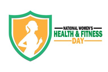 Mutlu Kadın Sağlığı ve Sağlık Günü Vekil İllüstrasyonu. Tatil konsepti. Arkaplan, afiş, kart, metin yazımlı poster şablonu.