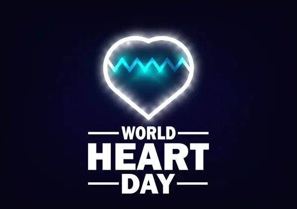 Всесвітній День Серця Векторні Ілюстрації Концепція Свята Шаблон Тла Банера — стоковий вектор