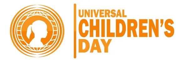 Universal Children Day Vector Illustration Design Element Greeting Card Banner — Stock Vector