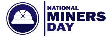 Ulusal Madenciler Günü Vektör İllüstrasyonu. Tatil konsepti. Arkaplan, afiş, kart, metin yazımlı poster şablonu.