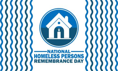 Ulusal Evsizler Anma Günü. Vektör çizimi. Tebrik kartı, poster ve afiş için uygun